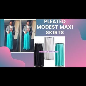 PLEATED MAXI SKIRTS